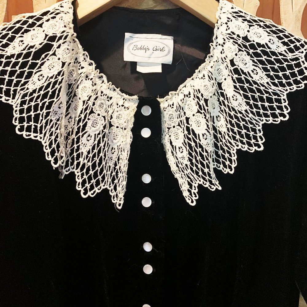 Vintage 80's Bobby's Girl Collar Dress - Picture 3 of 4